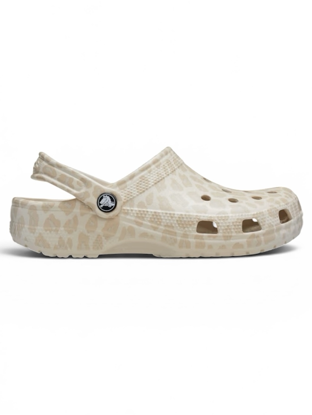 NWT CROCS Classic Animal Clog Leopard Print Almond Tint W6 M4